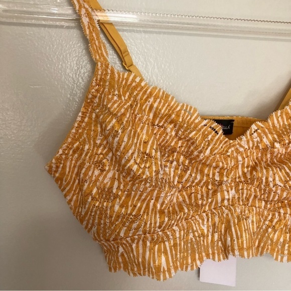 Cosabella Never Say Never Beauty Sweetie Bralette Zebra Serengeti New Medium - Picture 2 of 7
